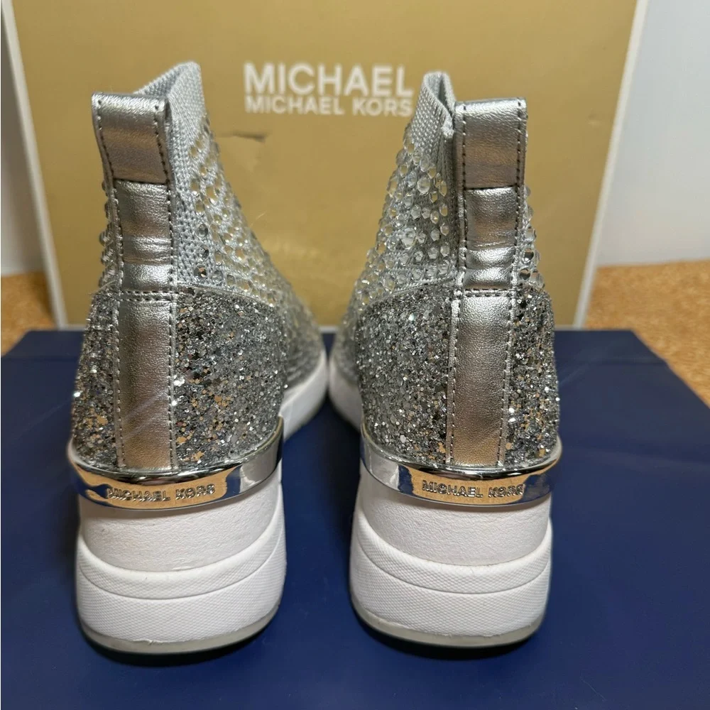 Michael Kors Silver Crystal Sneakers - Picture 4 of 8